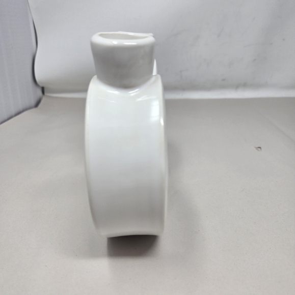 Paola Navone Beautiful MCM White Ceramic Swirl Double Candle Holders Decorative - Picture 5 of 10